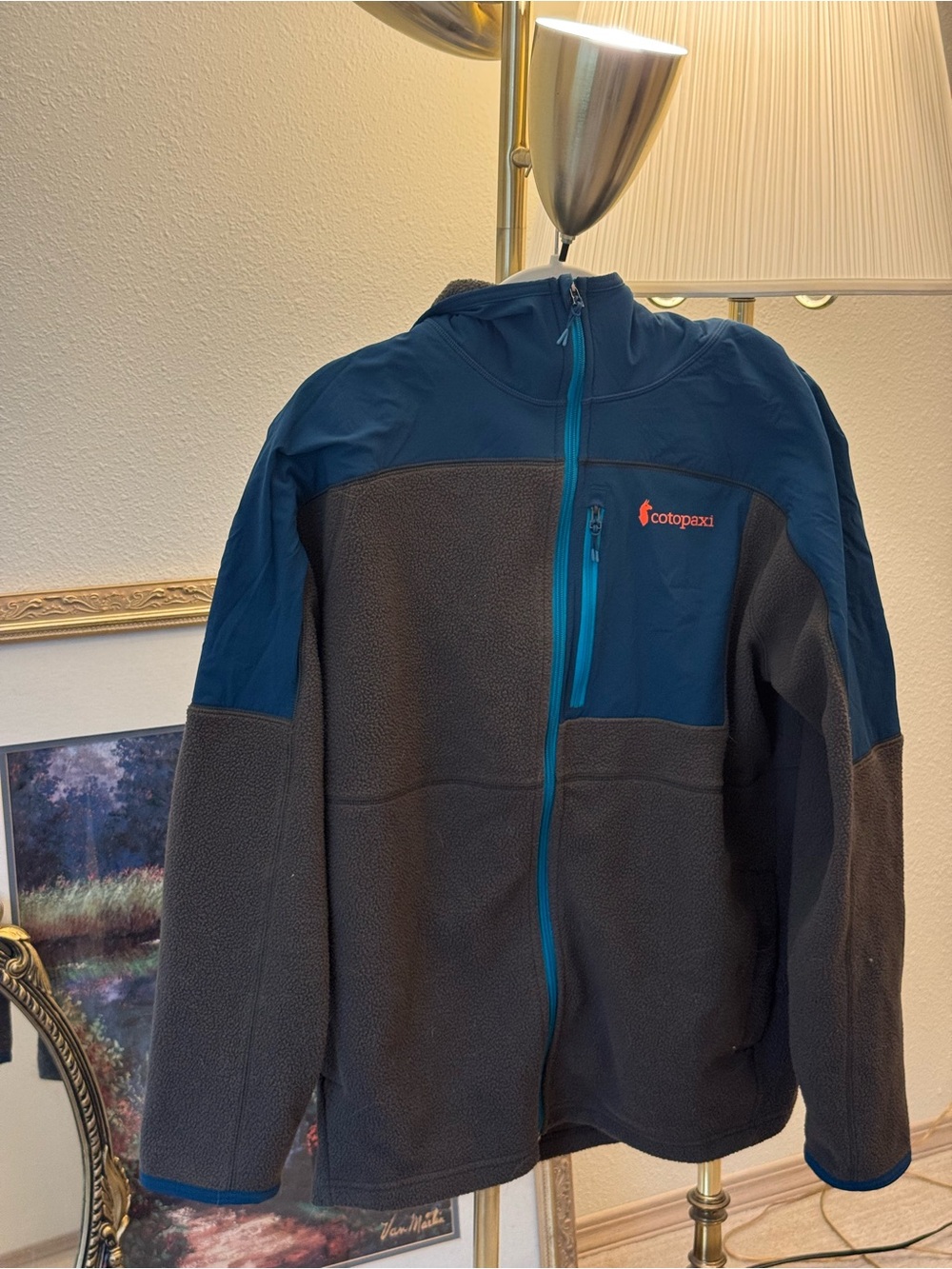 Cotopaxi Two-Tone Blue and Brown/Grey Lightweight Fleece Jacket